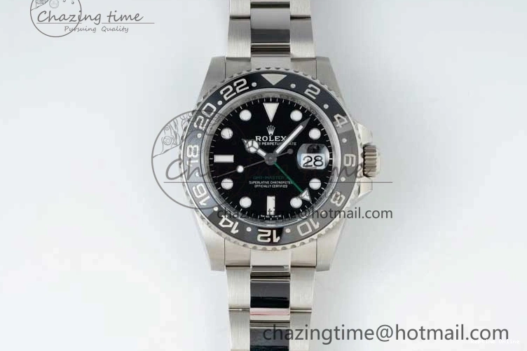 0114 GMT-Master II 116710 LN Black Ceramic 904L Steel NTF 1:1 Best Edition on Oyster Strap VR3186 CHS WaterResistant 2300